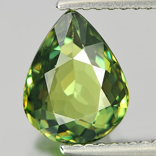 Certified Natural Green Demantoid Garnet 2.10 Ct. VVS Pear Shape 9.34 x 7.34 Mm. Gemstone Unheated (1 of 3)