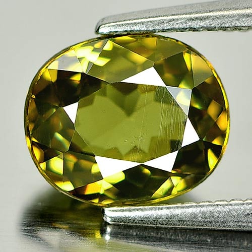 Natural Yellowish Green Demantoid Garnet 2.07 Ct. Oval Shape 5.4 x 5.4 Mm. Gemstone From Madagascar: Product ID: 802931752 Product Name: Natural Demantoid Weight: 2.07 CT. Size: 5.4 x 5.4 x 3.6 MM. Shape: Oval Color: Yellowish Green Clarity:VSI Luster: Good Gems Origin: Madagascar Treatment: Unheated