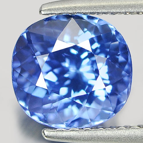 Certified Natural Violetish Blue Tanzanite 2.28 Ct. Clean Oval Shape 7.62 x 7.26 Mm. Gemstone From (1 of 3)