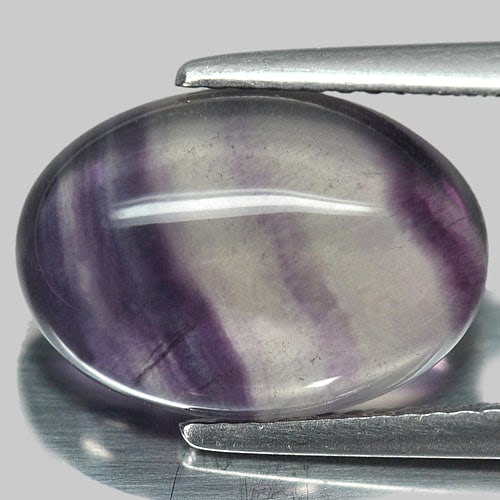 Natural Multi Color Fluorite 6.38 Ct. Oval Cabochon Shape 14 x 10 Mm Gemstone From Brazil (1 of 3)
