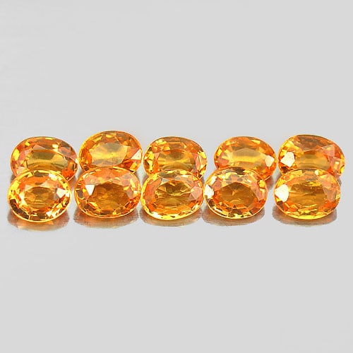 Natural Spessartine Garnet 2.32 Ct. 10 Pcs. VS Oval Shape 4 x 3 Mm. Gemstones Unheated From Namibia (1 of 3)