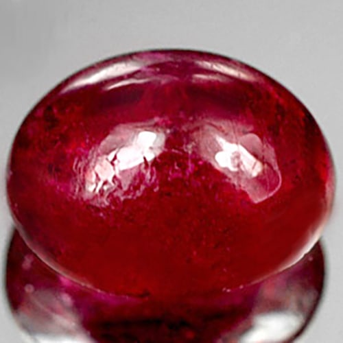 Natural Red Ruby 1.61 Ct. Oval Cabochon Shape 7.2 X 5.8 Mm. Gemstone From Madagascar (1 of 3)