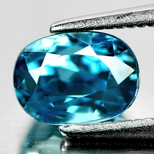 Natural Blue Zircon 2.60 Ct. Oval Shape 7.5 x 5.4  Mm. Gemstone From Cambodia (1 of 3)
