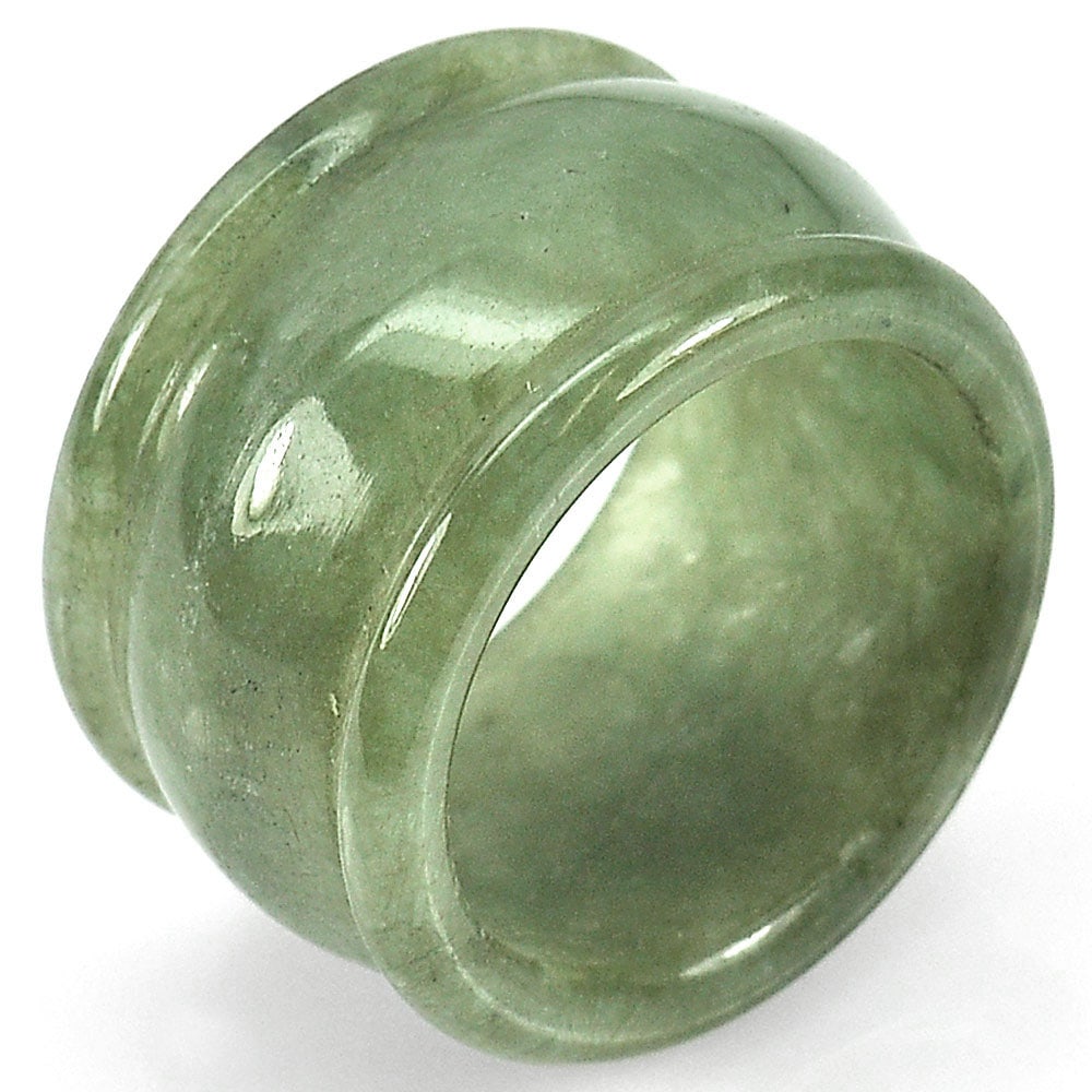 Natural Green Jade Ring 41.64 Ct. Size 9 Gemstone Unheated From Thailand (1 of 3)