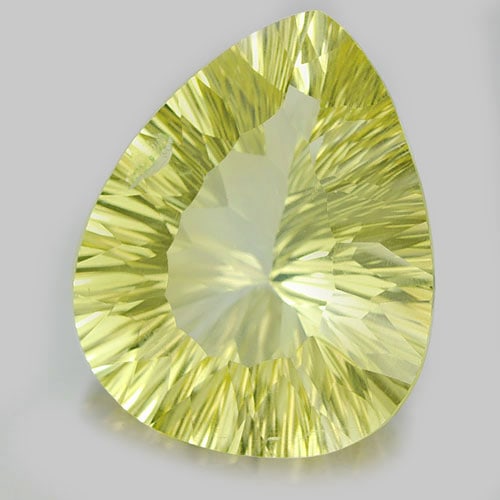 Natural Yellow Lemon Quartz 36.81 Ct. Pear Concave Cut 27 x 22 Mm. Gemstone From Brazil: Product ID: 805526127 Product Name: Natural Quartz Weight: 36.81 CT. Size: 27 x 22 x 13 MM. Shape: Pear Concave Cut Color: Yellow Clarity:SI1 Luster: Very Good Gems Origin: Brazil Treatment: Unheated 