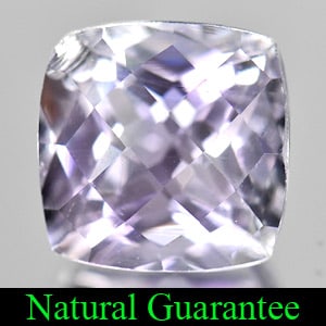 Natural Violet Amethyst 6.78 Ct. Cushion Checkerboard Shape 11.1 Mm. Gemstone From Brazil (1 of 3)