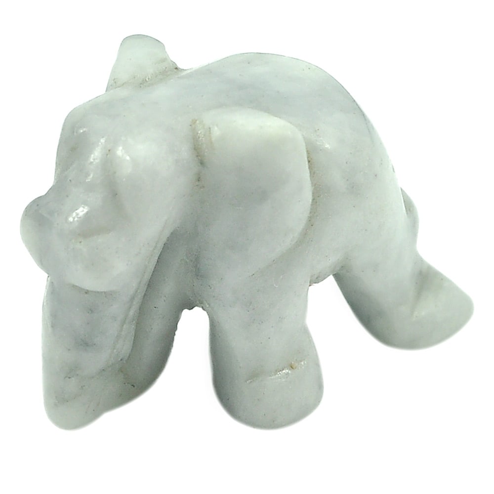 Green White Jade 47.24 Ct. Elephant Carving 24 x 18.3 Mm. Natural Gemstone From Thailand: Product ID: 819813446 Product Name: Natural Jade Weight: 47.24 CT. Size: 24 x 18.3 x 15.4 MM. Shape: Elephant Carving Color: Green Clarity:Opaque Luster: Good Gems Origin: Thailand Treatment: Unheated