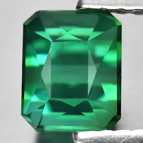 Natural Green Tourmaline 1.28 Ct. VVS Octagon Shape 5 x 6.1 Mm. Unheated Gemstone From Nigeria (1 of 3)