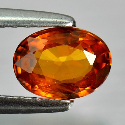 Natural Orange Spessartine Garnet 0.93 Ct. Oval Shape 7 x 5.1 Mm. Gemstone From Nigeria: Product ID: 802918666 Product Name: Natural Spessartine Weight: 0.93 CT. Size: 7 x 5.1 x 2.8 MM. Shape: Oval Color: Orange Clarity:VSI Luster: Good Gems Origin: Nigeria Treatment: Unheated Crystal Str