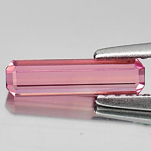 Natural Pink Tourmaline 0.66 Ct. Clean Octagon Shape 10.2 x 2.7 Mm. Gemstone Unheated From Nigeria (1 of 3)