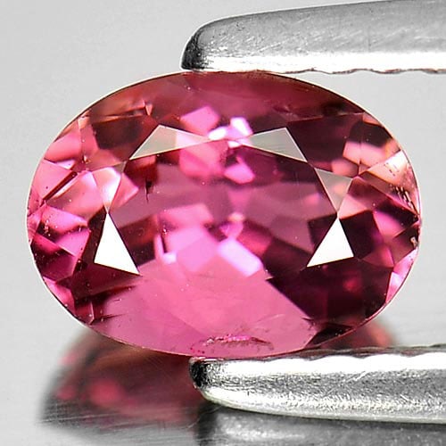Purplish Pink Tourmaline 0.75 Ct. Oval Shape 6.8 x 5 Mm Natural Gemstone from Nigeria: Product ID: 807246852 Product Name: Natural Tourmaline Weight: 0.75 CT. Size: 6.8 x 5 x 3.6 MM. Shape: Oval Color: Pink Clarity:VSI Luster: Good Gems Origin: Nigeria Treatment: Unheated Crystal Struct