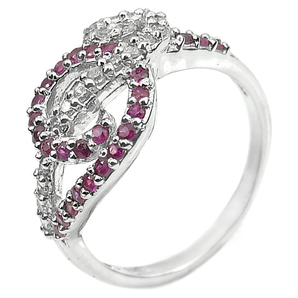 925 Sterling Silver Rings Size 5.5 Natural Gemstone Ruby (1 of 3)