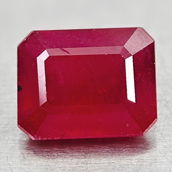 Natural Red Ruby 2.92 Ct. Octagon Shape 6.5 x 8.2 Mm Gemstone From Madagascar (1 of 3)