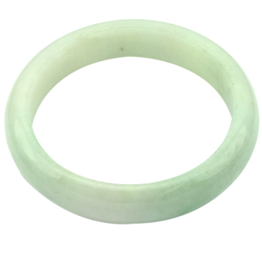 Green White Jade 317.79 Ct. Bangle Diameter 60 mm. Unheated Gemstone From Thailand (1 of 3)
