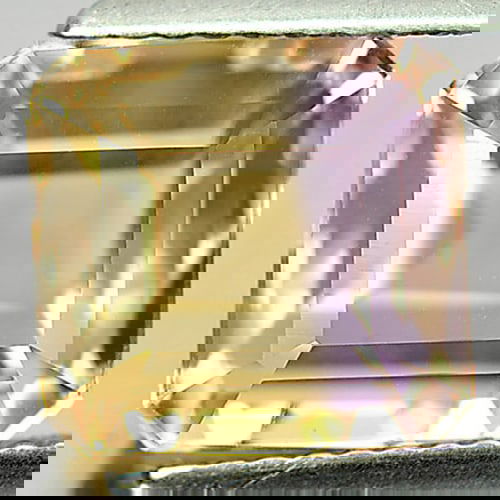 Natural Bi Color Ametrine 4.94 Ct. VVS Octagon Shape 9.2 x 9.1 Mm. Gemstone From Bolivia (1 of 3)