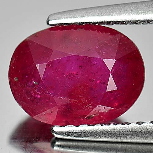 Natural Purplish Pink Ruby 1.85 Ct. Oval Shape 8.3 x 6.2 Mm Gemstone From Mozambique (1 of 3)