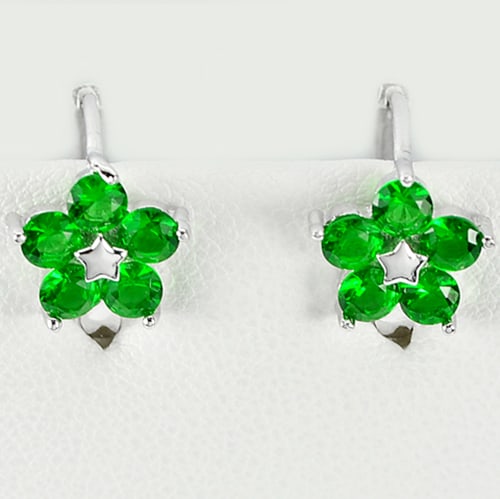 925 Sterling Silver Earrings Jewelry 2.90 Grams Beautiful Flower Design (1 of 3)