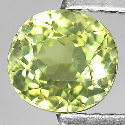 Natural Lime Green Tourmaline 1.10 Ct. Oval Shape 6 x 5.6 Mm Gemstone From Nigeria (1 of 3)