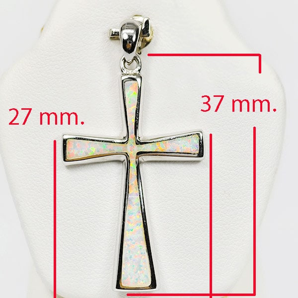 925 Sterling Silver Pendant Jewelry with Multi Color White Created Opal 5.60 Grams (1 of 3)