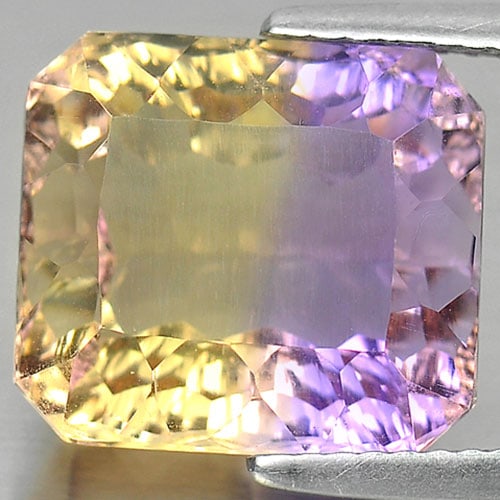 Natural Bi Color Ametrine 8.47 Ct. Clean Octagon Millennium Cut Shape 12.2 x 11 Mm. Gemstone (1 of 3)