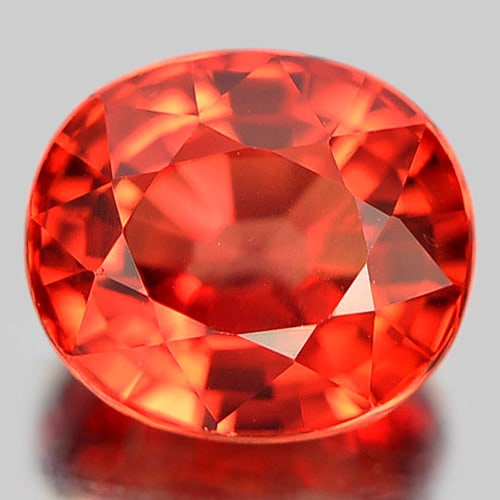 Natural Orange Songea Sapphire 1.02 Ct. VVS Oval Shape 6 x 5.2 Mm. Gemstone From Tanzania (1 of 3)