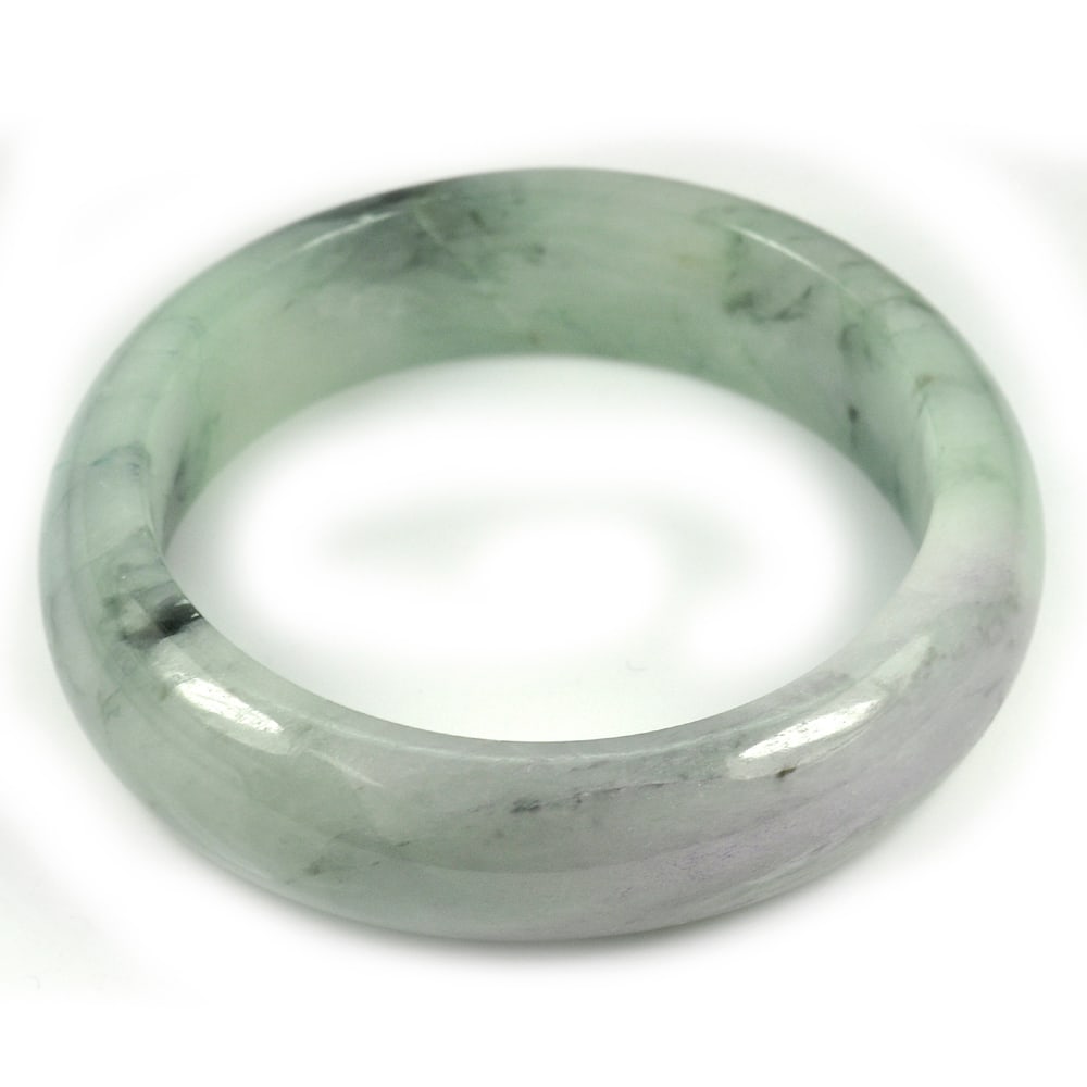 Natural Multi-Color Green Jade Bangle 418.08 Ct. Gemstone Size 78 x 57 x 17 Mm. (1 of 3)