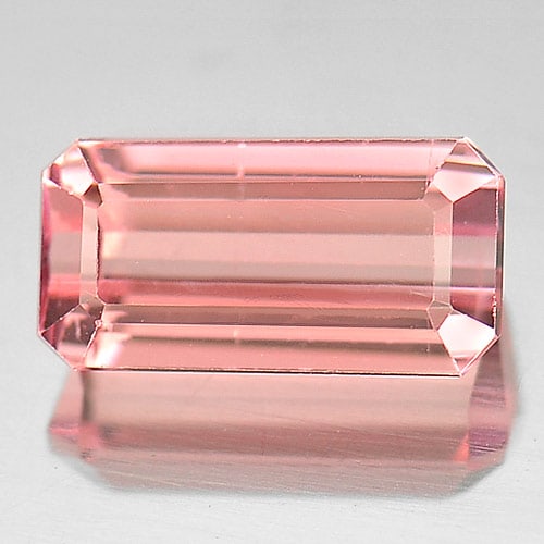 Natural Peach Pink Tourmaline 1.98 Ct. Octagon Shape 9.4 x 4.8 Mm Gemstone From Nigeria (1 of 3)