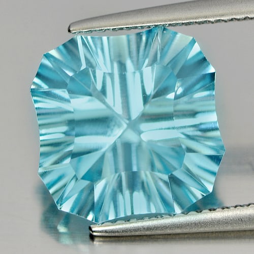 Natural Blue Topaz 7.76 Ct. Clean Fancy Shape 12 x 12 Mm. Gemstone From Brazil (1 of 3)