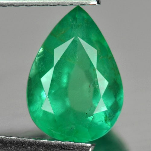 Certified Natural Green Emerald 1.70 Ct. Pear Shape 9.66 x 6.87 Mm Gemstone From Columbia (1 of 3)