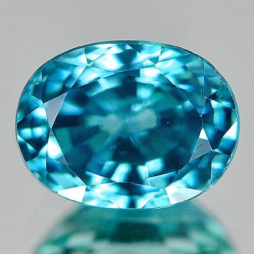Natural Blue Zircon 2.76 Ct. Oval Shape 8 x 6.1 Mm Gemstone From Cambodia: Product ID: 807727766 Product Name: Natural Zircon Weight: 2.76 CT. Size: 8 x 6.1 x 5.2 MM. Shape: Oval Color: Blue Clarity:VVS Luster: Good Gems Origin: Cambodia Treatment: Heated Crystal Structure:
