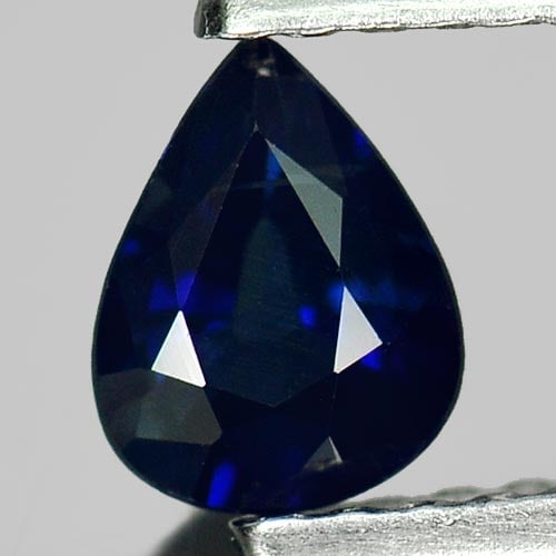 Natural Blue Sapphire 0.48 Ct. VVS Pear Shape 5.7 x 4.4  Mm. Gemstone From Madagascar (1 of 3)