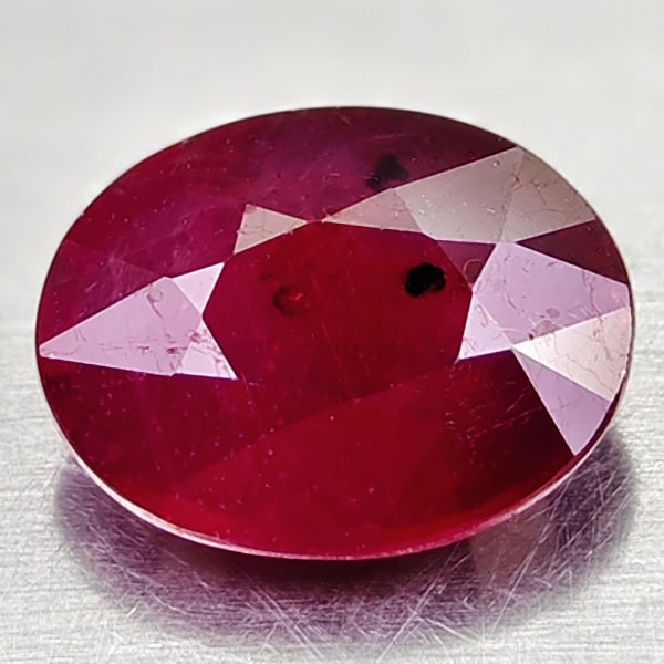 Natural Red Ruby 2.99 Ct. Oval Shape 9.7 x 7.6 Mm Gemstone From Madagascar: Product ID: 805935094 Product Name: Natural Ruby Weight: 2.99 CT. Size: 9.7 x 7.6 x 4.1 MM. Shape: Oval Color: Red Clarity:SI Luster: Good Gems Origin: Madagascar Treatment: Heated (Lead-glass filling