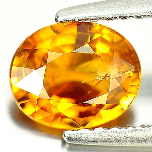 Natural Orange Tourmaline 0.91 Ct. Oval Shape 7.2 x 6 Mm. Gemstone From Nigeria (1 of 3)