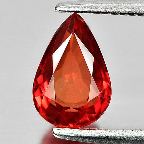 Certified Natural Orange Songea Sapphire 1.29 Ct. VVS Pear Shape 5.40 x 7.88 Mm. Gemstone From: Product ID: 806153940 Product Name: Natural Red Sapphire Weight: 1.29 CT. Size: 5.40 x 7.88 x 3.39 MM. Shape: Pear Color: Orange Clarity:VVS Luster: Very Good Gems Origin: Tanzania Treatment: Heated C