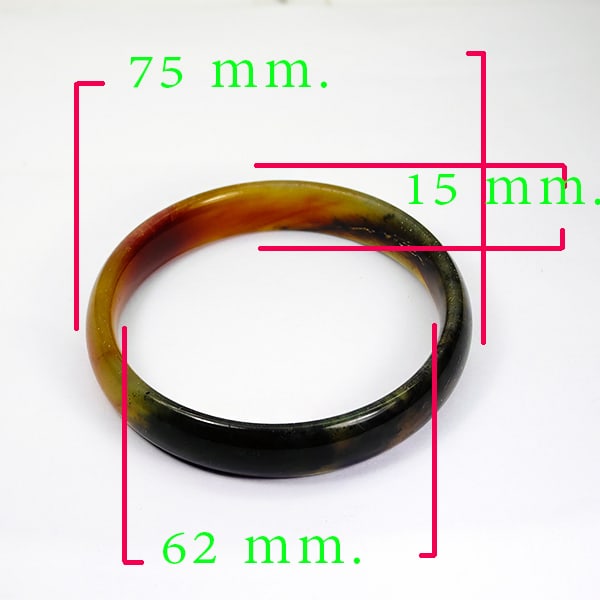 Natural Multi-Color Jade 179.53 Ct. Round Bangle 75 x 62 x 15 Mm Gemstone: Product ID: 819815919 Product Name: Natural Jade Weight: 179.53 CT. Size: 75 x 62 x 15 MM. Shape: Round Color: Multi-Color Clarity:Opaque Luster: Good Gems Origin: China Treatment: Unheated Crystal St