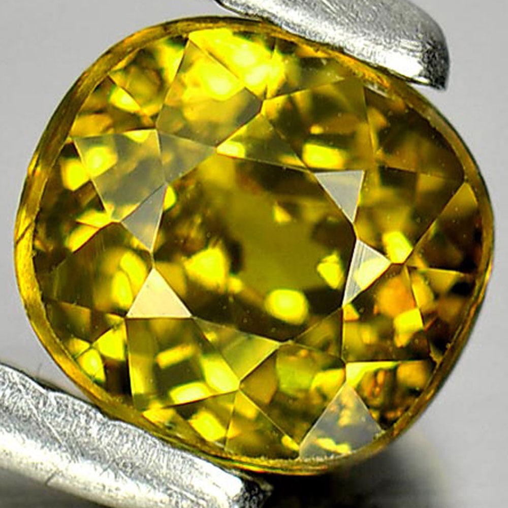 Natural Demantoid Garnet 1.19 Ct. Oval Shape 5.8 x 5.5 Mm. Unheated Gemstone From Madagascar (1 of 3)