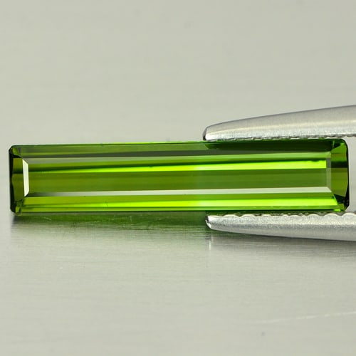Natural Green Tourmaline 1.15 Ct. Clean Octagon Shape 15.9 x 3.4 Mm. Gemstone From Nigeria: Product ID: 807243006 Product Name: Natural Tourmaline Weight: 1.15 CT. Size: 15.9 x 3.4 x 2.3 MM. Shape: Octagon Color: Green Clarity:IF Luster: Very Good Gems Origin: Nigeria Treatment: Unheated Cry