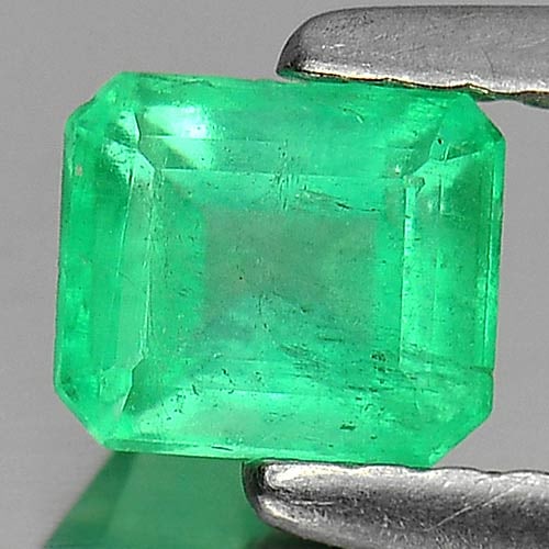 Natural Green Emerald 0.56 Ct. Octagon Shape 5.1 x 4.4 Mm. Gemstone From Columbia: Product ID: 802402756 Product Name: Natural Emerald Weight: 0.56 CT. Size: 5.1 x 4.4 x 3.4 MM. Shape: Octagon Color: Green Clarity:SI1 Luster: Good Gems Origin: Columbia Treatment: Unheated Crystal St