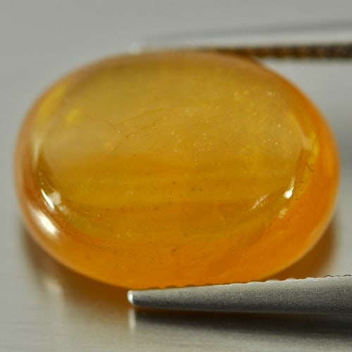 Natural Yellow Sapphire 11.85 Ct. Oval Cabochon Shape 15 x 11.5 Mm. Gemstone From Madagascar (1 of 3)