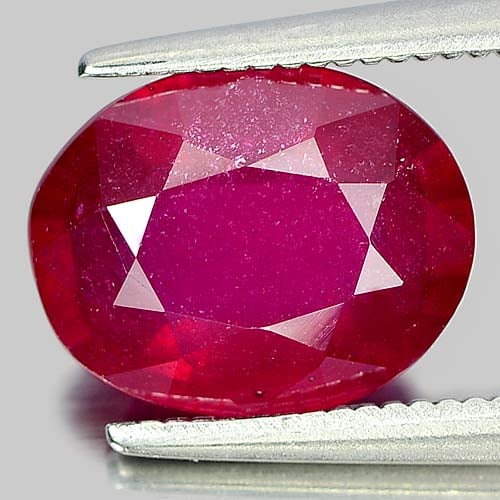 Natural Red Ruby 3.09 Ct. Oval Shape 10 x 8 Mm Gemstone From Mozambique (1 of 3)