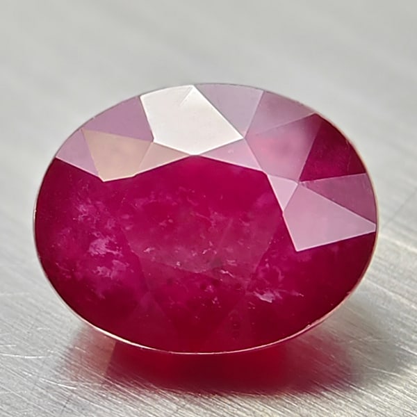 Natural Red Ruby 5.49 Ct. Oval Shape 10.7 x 8.5 Mm. Gemstone From Madagascar (1 of 3)