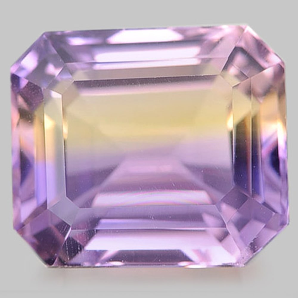 Natural Bi Color Ametrine 9.80 Ct. Clean Octagon Shape 13 x 11.4 Mm. Gemstone From Bolivia (1 of 3)