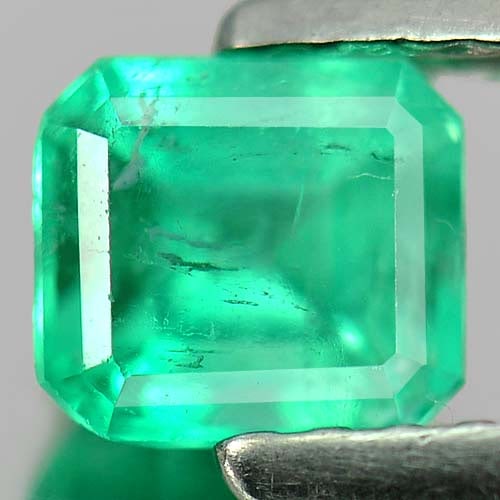 Natural Green Emerald 0.54 Ct. Octagon Shape 5 x 4.6 Mm Gemstone From Columbia (1 of 3)