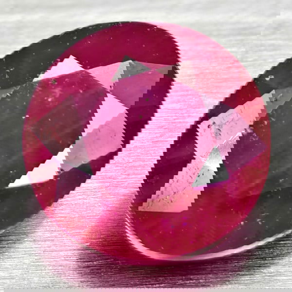 Natural Red Ruby 1.75 Ct. Round Shape 6.8 Mm Gemstone From Madagascar (1 of 3)