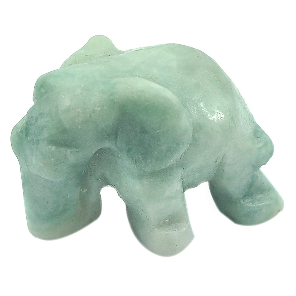 Natural Green Color Jade 57.05 Ct. Elephant Carving 25 x 18.8 Mm. Gemstone From Thailand: Product ID: 819813445 Product Name: Natural Jade Weight: 57.05 CT. Size: 25 x 18.8 x 16.3 MM. Shape: Elephant Carving Color: Green Clarity:Opaque Luster: Good Gems Origin: Thailand Treatment: Unheated