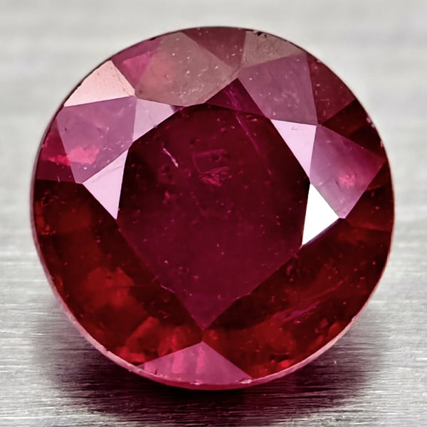 Natural Red Ruby 1.32 Ct. Round Shape 6 Mm Gemstone From Madagascar (1 of 3)
