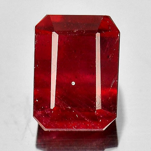 Natural Purplish Red Ruby 1.95 Ct. Octagon Shape 7.2 x 5.2 Mm. Gemstone From Madagascar (1 of 3)