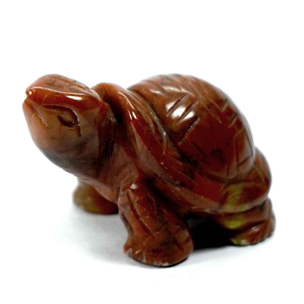 Natural Brazilian Agate 126.20 Ct. Turtle Carving Size 25 x 40 x 27 Mm. (1 of 1)