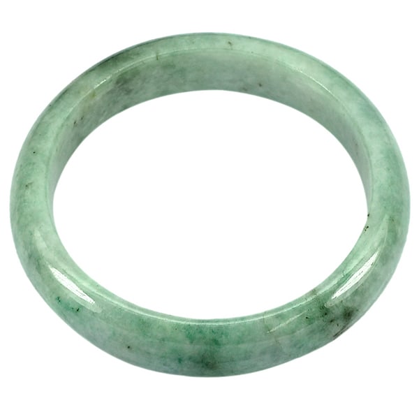 Natural Green Jade Bangle 276.57 Ct. Diameter 57 Mm. Gemstone Unheated From Thailand: Product ID: 819813832 Product Name: Natural Jade Weight: 276.57 CT. Size: 72 x 57 x 14 MM. Shape: Round Color: Green Clarity:Opaque Luster: Good Gems Origin: Thailand Treatment: Unheated Crystal Struc