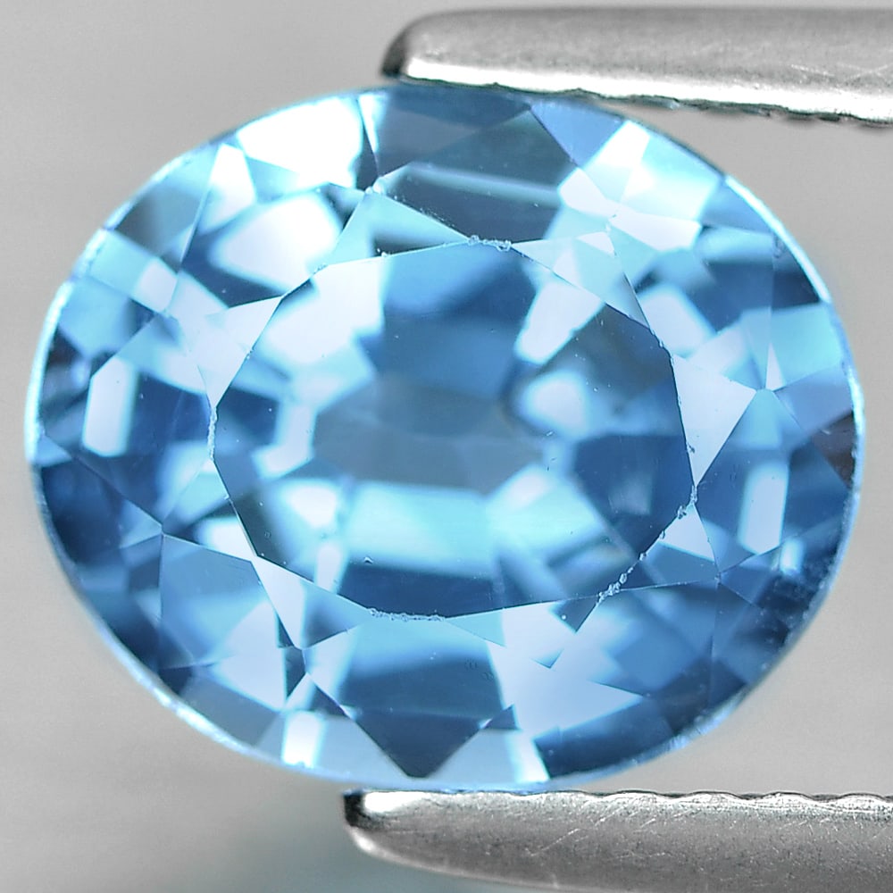 Natural Swiss Blue Topaz 2.64 Ct. Oval Shape 9.5 x 8 Mm Gemstone From Brazil (1 of 3)